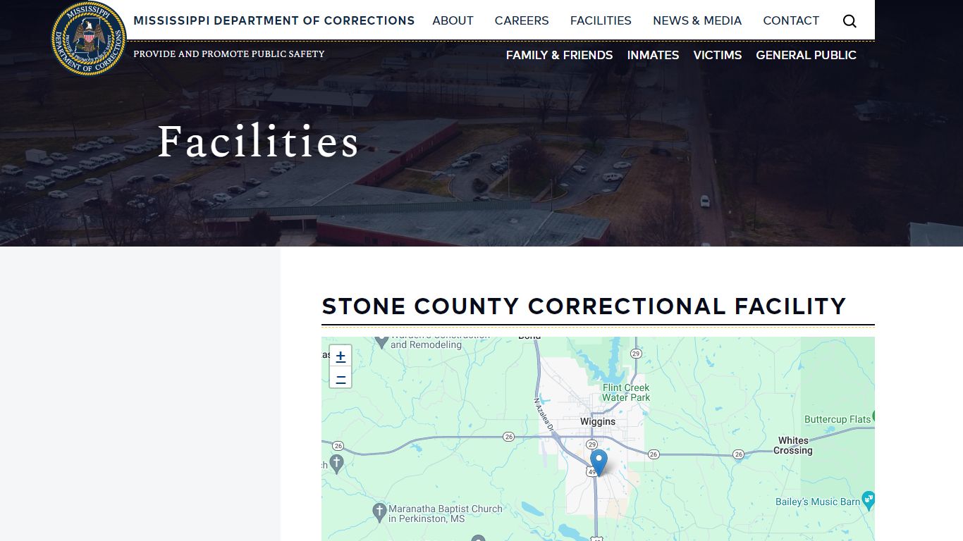 Stone County Correctional Facility - Mississippi Department of Corrections
